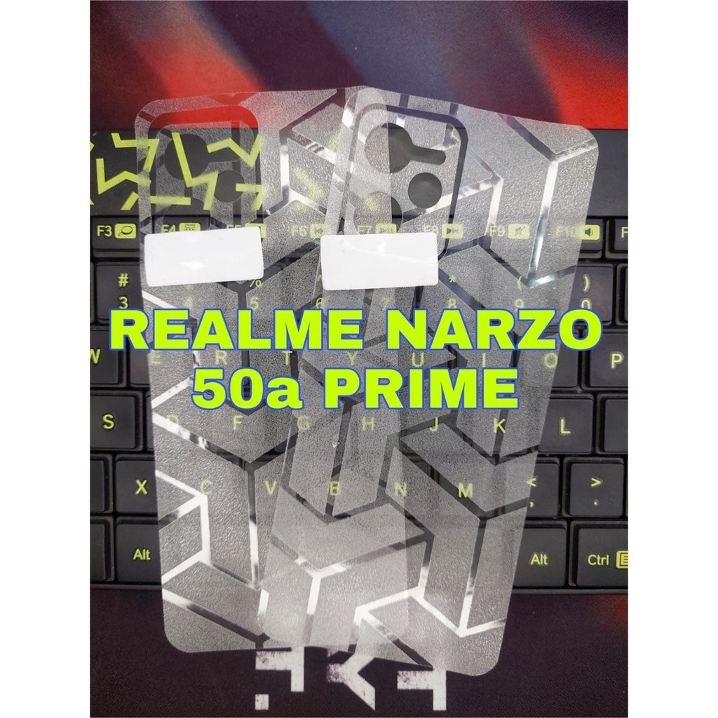 BARU Skin Carbon Realme Narzo 50a Prime Back Skin OPTIMUS Garskin Carbon Pelindung Belakang Handphon