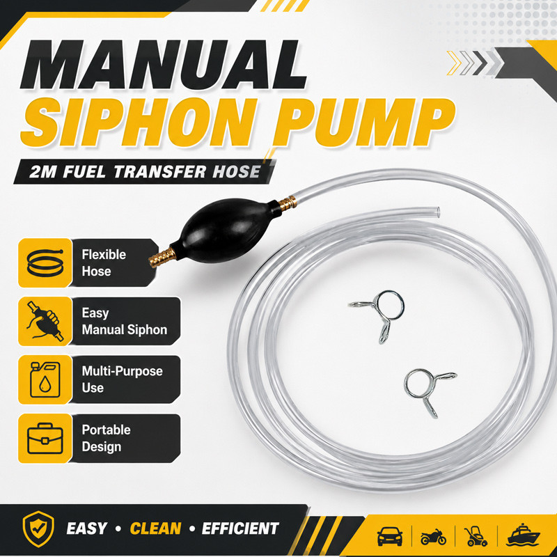 Pompa Bensin Manual / Pompa Penyedot Mobil Motor / Pompa Tangan Selang Penyedot Sedot