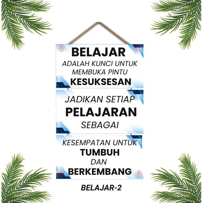 Ready Hiasan Dinding motivasi Belajar model gantung - BELAJAR-1