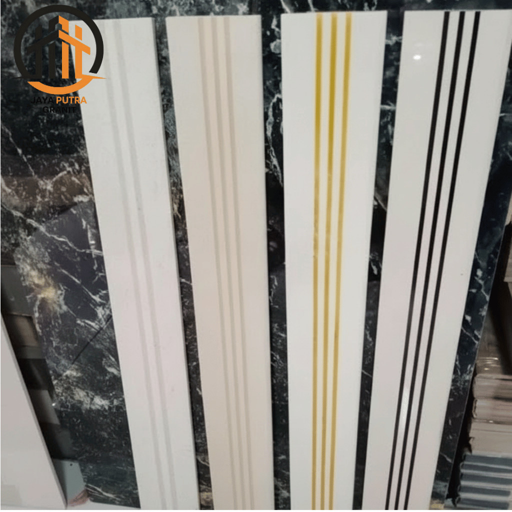 NEW List Granit 10x60 Krem Polos Mewah Plint Lantai Dinding Keramik Granite Tile