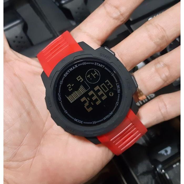 Jam tangan PRIA ORIGINAL MILITARY Water resist 100% SKYMAX 2021G - MERAH HITAM