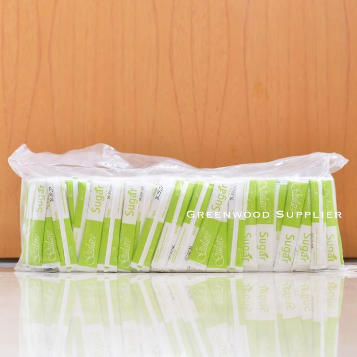 Gula Sachet / Gula Stick / Gula Stik - 100 Pcs (PREMIUM) Putih Aren