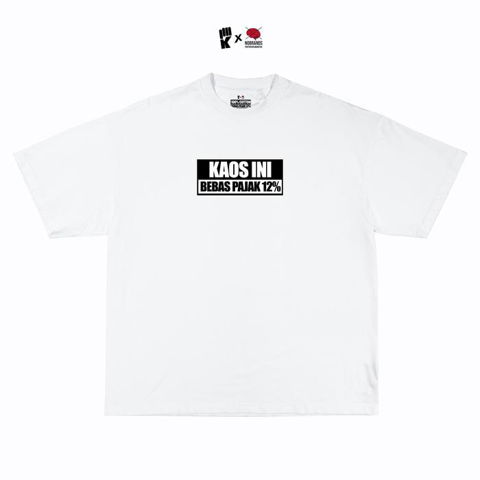 (COD) T-SHIRT NOBRANDS FOOTWEAR X KKOMISIDOTCO BEBAS PAJAK PUTIH TAX HOLIDAY ATASAN KAOS BAJU DISTRO