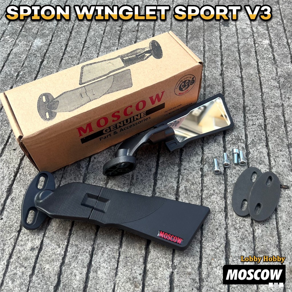 SPION MOGE ORI MODEL WINGLET SPORT V3 STEALTH ORIGINAL MOSCOW STEALTH SLIM LIPAT SPION SAYAP DEPAN F