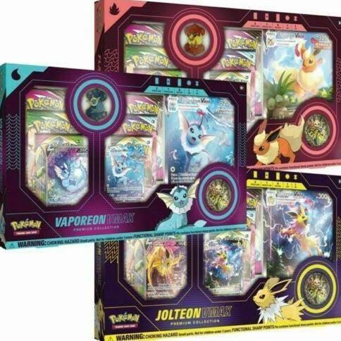 Flareon VMAX / JOlteon VMAX / Vaporeon VMAX BOX Pokemon CARD - Flareon