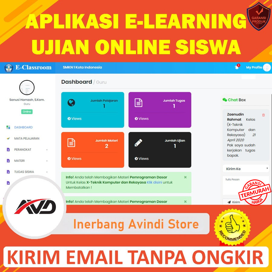 Aplikasi Source Code E-Learning dan Ujian Online Berbasis Website