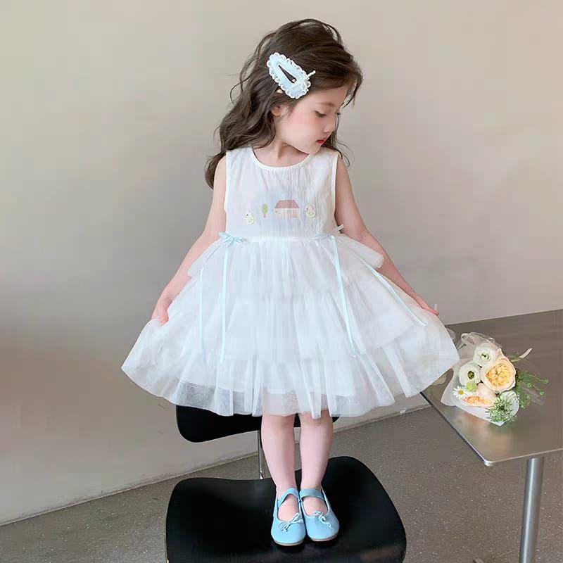 DRESS ANAK KOREA / DRESS ANAK PEREMPUAN Putih Furing 2-6 TAHUN