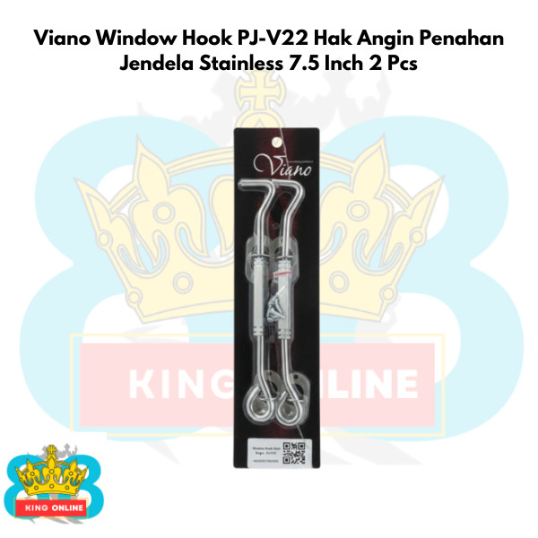 Viano Window Hook PJ-V22 Hak Angin Penahan Jendela Stainless 7.5 Inch 2 Pcs