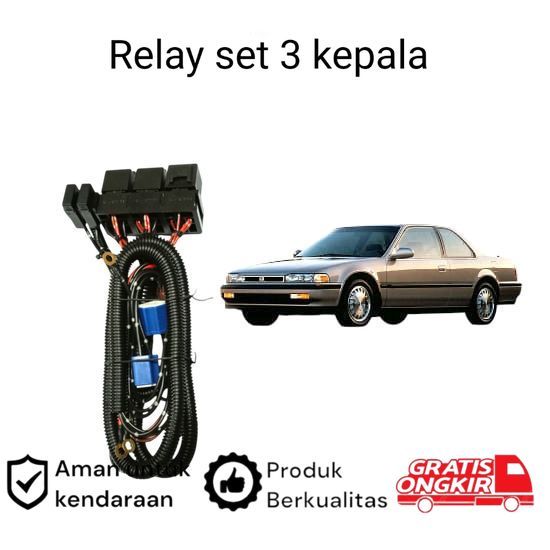 Relay Set Lampu Utama LED H4  Mobil Honda Accord Maestro Koko