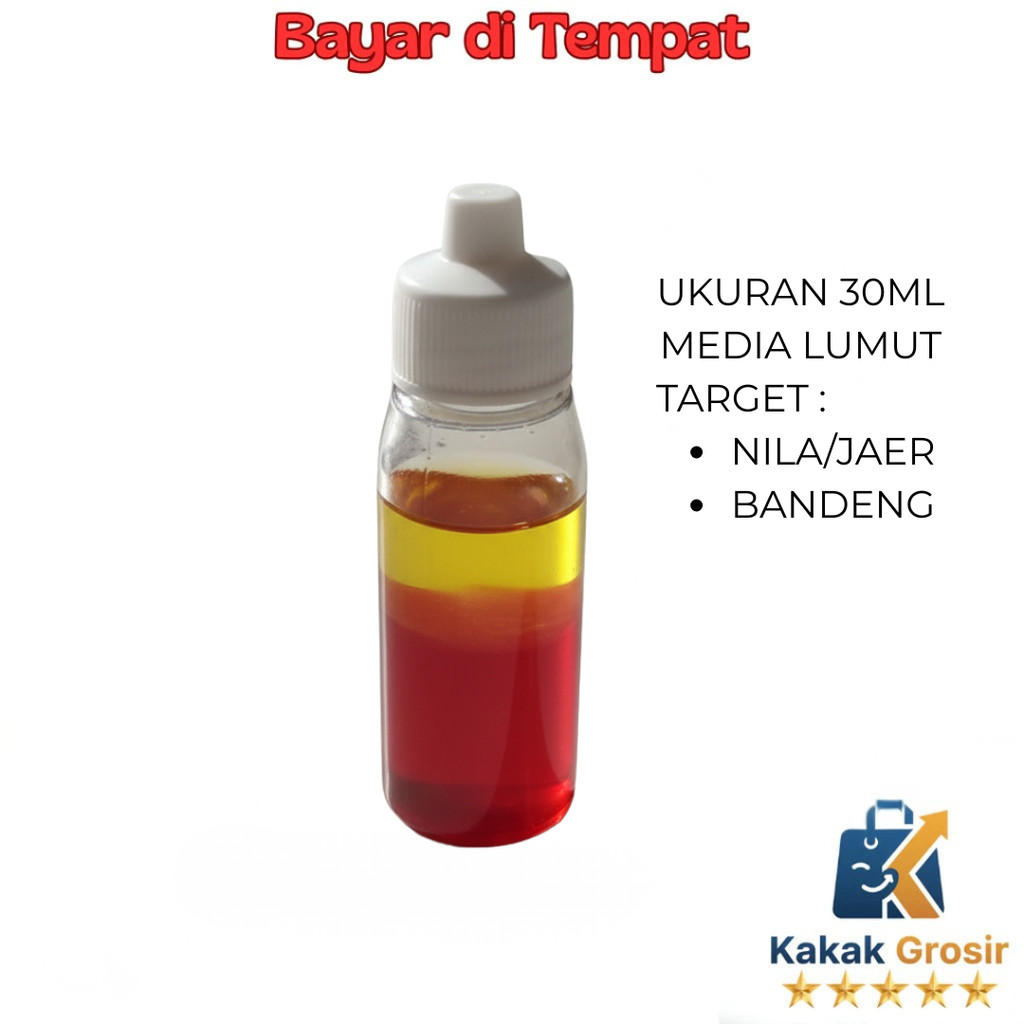 Kakak Grosir Umpan ikan nila Mujaer Bandeng Essen Essence Esen Oplosan Media lumut ukuran 30ml