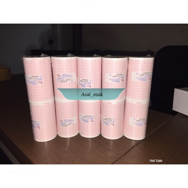 Kertas ekg / 80 x 25m / 80 x 25 / kertas Ekg Roll / kertas ecg / kertas ecg roll / ekg roll 80mm x 2