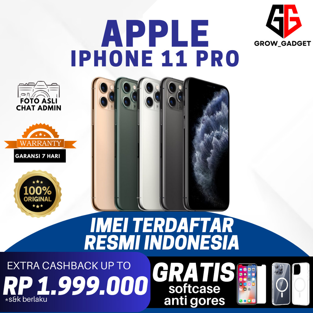 IPHONE 11 PRO 512GB 256GB 64GB SECOND RESMI ORIGINAL | IMEI TERDAFTAR