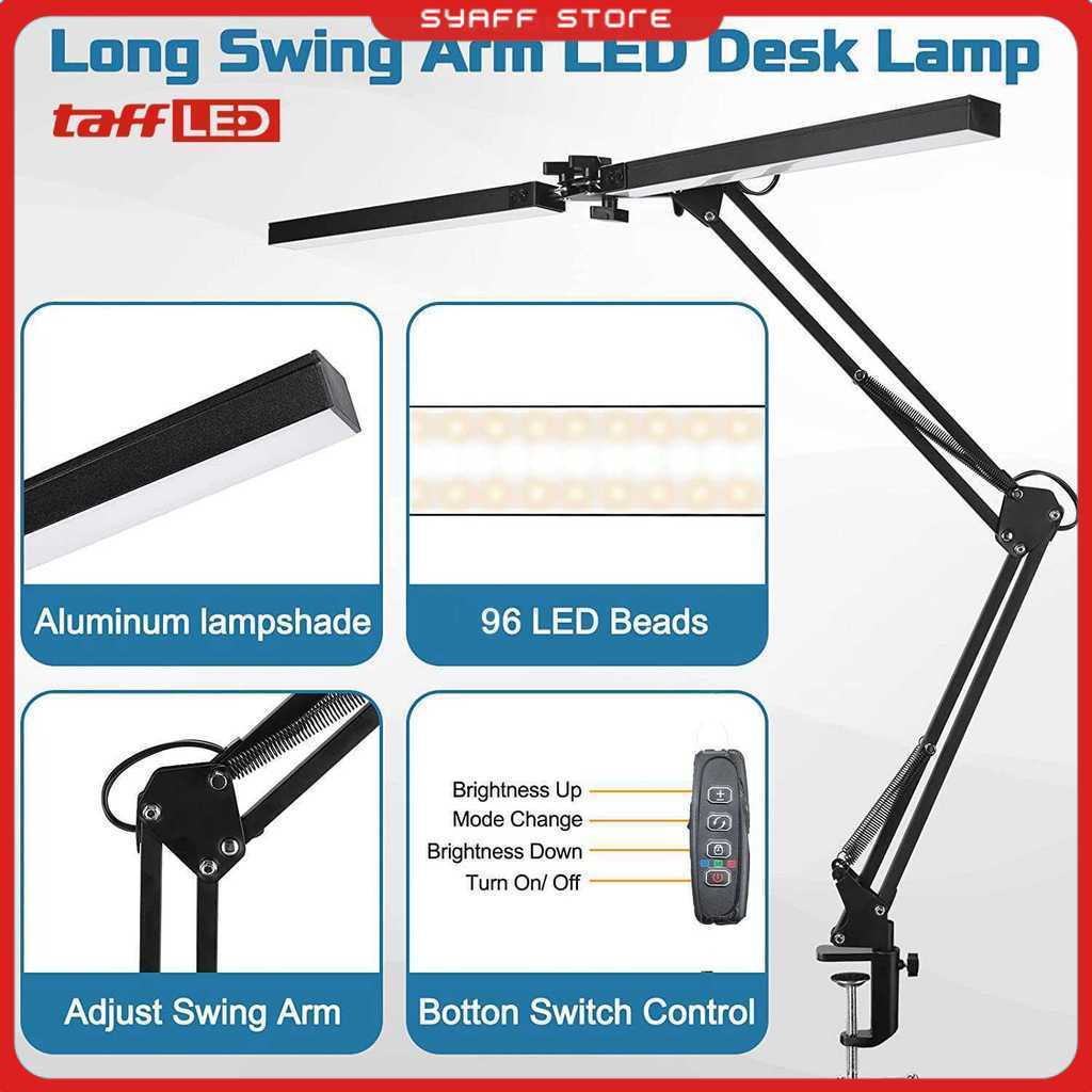 TaffLED Lampu Meja Baca LED Double Head 3 Color Mode SMD - ZN14