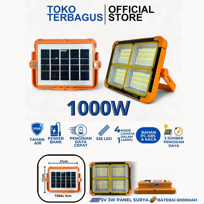 promo COD Lampu Solar Tenaga Surya Solar Cell Solar Panel 500 1000 2000 Watt Camping Tenaga Matahari