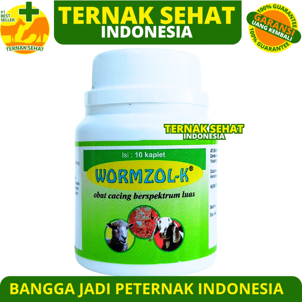 Obat Cacing Kambing WORMZOL K 10 KAPLET MEDION - Obat Cacing Domba Kambing