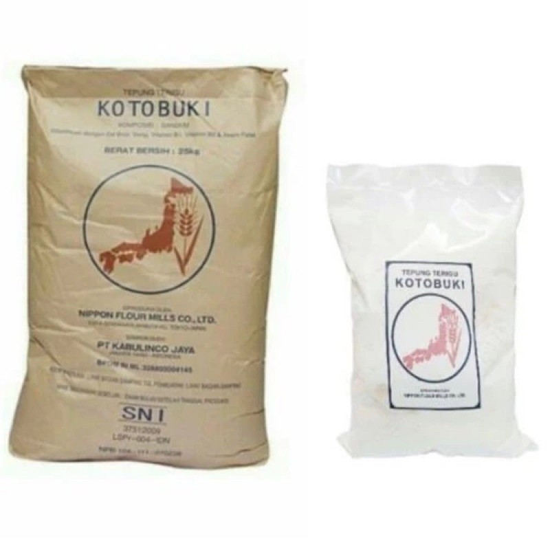 Tepung Terigu Kotobuki Repack 1 KG / Tepung Protein Rendah - JT