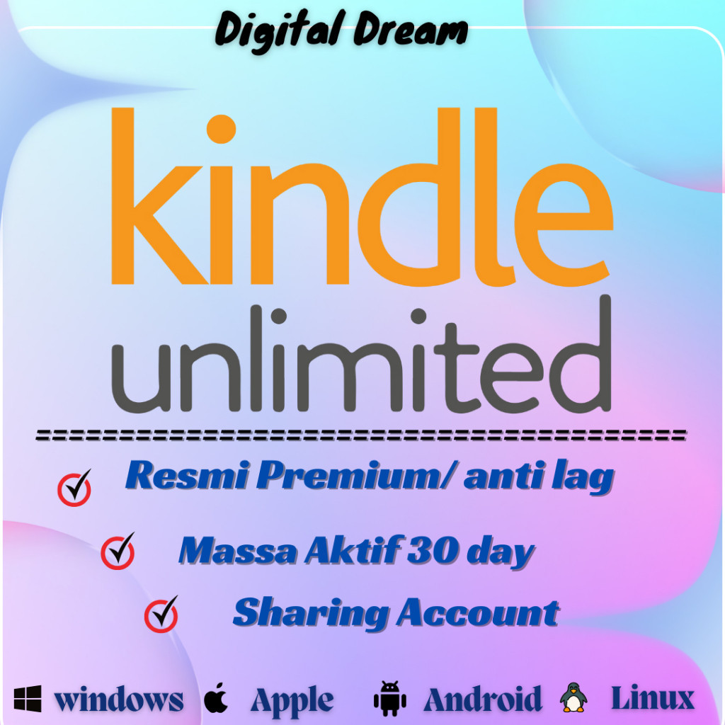 Kindle Unlimited Private Termurah | Proses Cepat