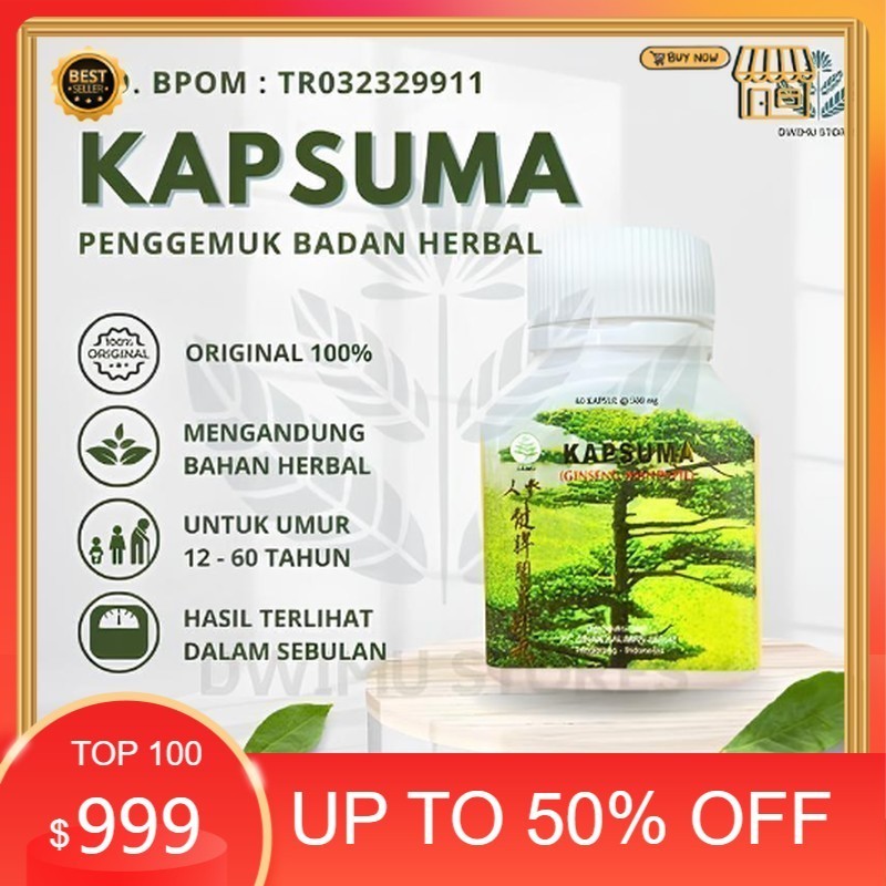 AMPUHHH kianpi  ( Kianpi Original ) Kapsuma Ginseng Gemuk Pil (Old/New) 60pc