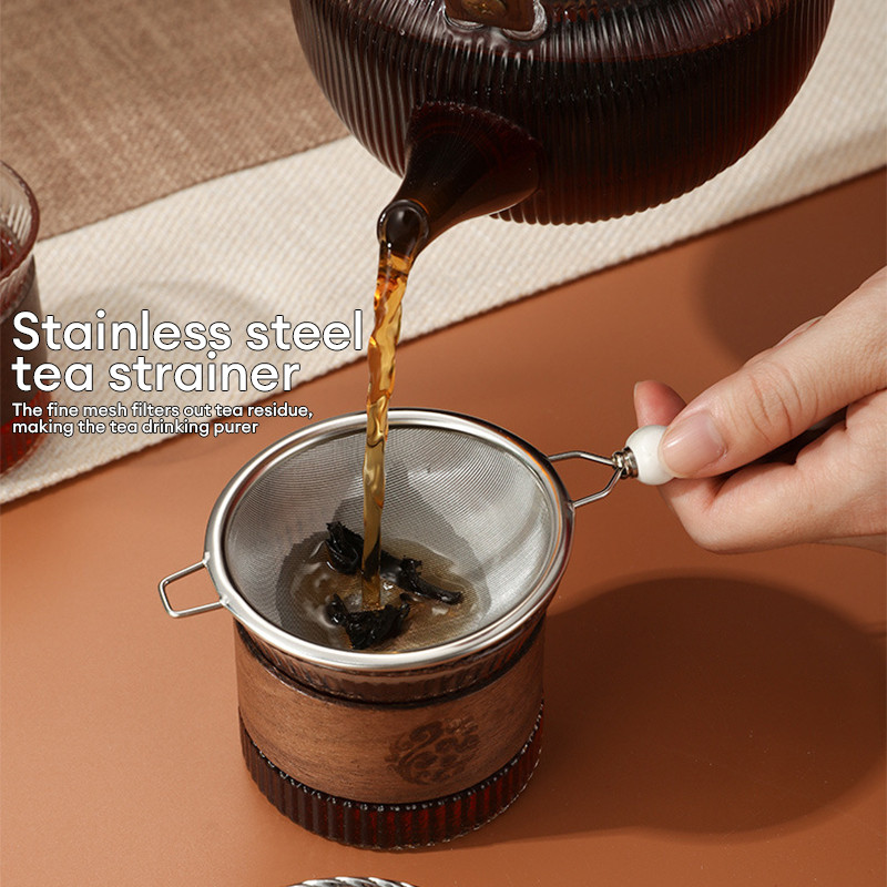 Saringan Teh Stainless Steel, Infuser Teh, Aksesoris, Filter Teh, Layar Filter, Set Teh Keramik/Evol