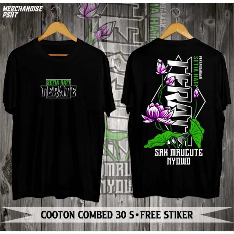 KAOS PSHT KAOS SH TERATE MOTIF TULISAN DISTRO KAOS OBLONG HITAM PRIA WANITA KATUN KAOS SANTAI