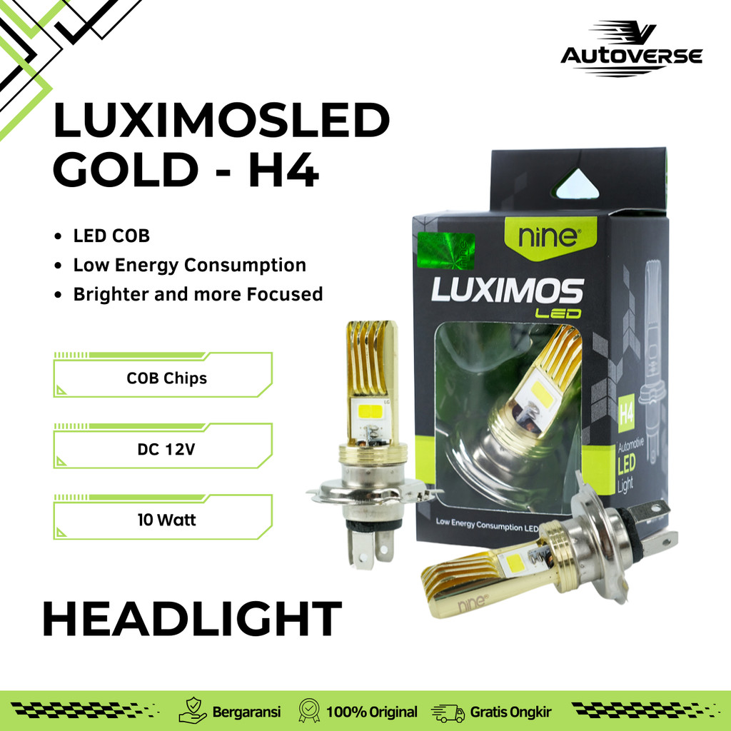 (1PCS) Lampu LED Motor H4 PNP Tangki Depan Vixion Scoopy KLX AC/DC Putih Super Terang LG2 LUXIMOS