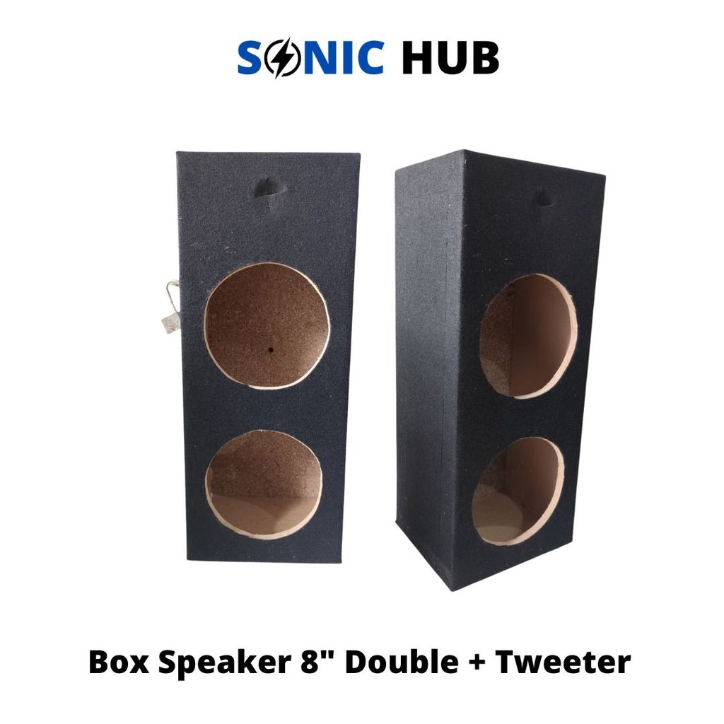 BOX SPEAKER 8INCH DOUBLE PLUS LUBANG TWEETER