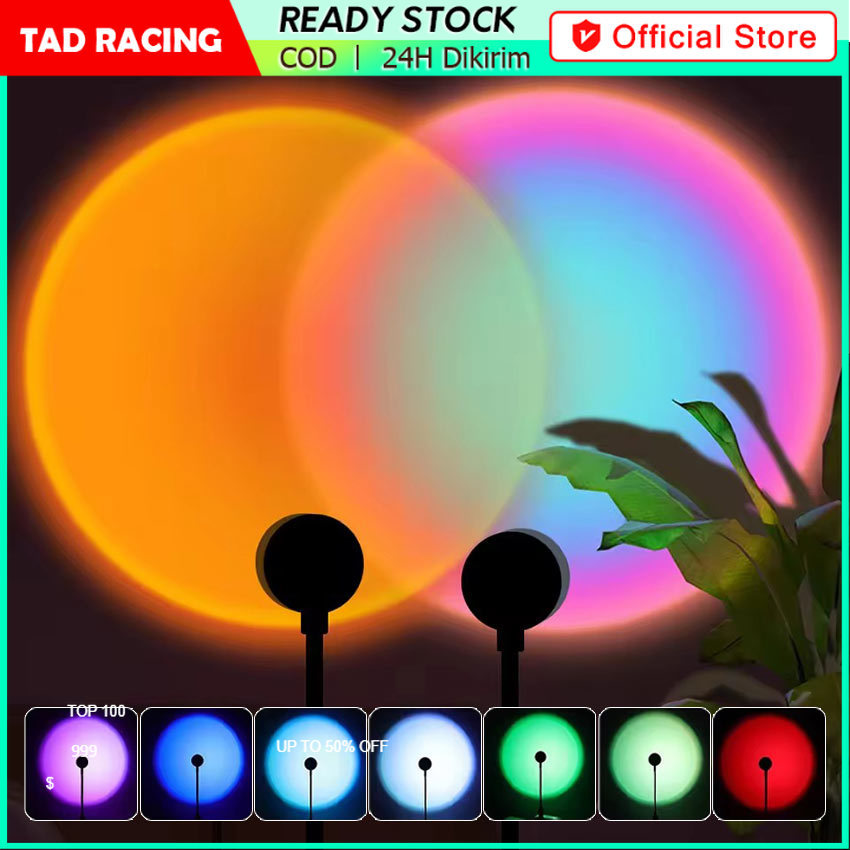 Lampu Sunset Tidur Proyektor Sunset Matahari Terbenam Lampu Fill Proyektor Lampu Unik