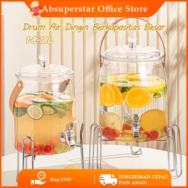 Teko Plastik / Tempat Air Minum Ketel Air Dingin Gaya Jepang dengan Dispenser Air Keran, Ember Kedap