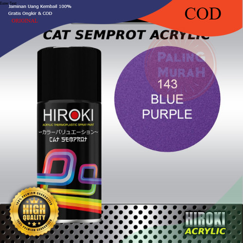 Cat HIROKI Metallic 143 Blue Purple Cat Semprot Akrilik Warna Biru Ungu Khusus Velg & Aksesoris