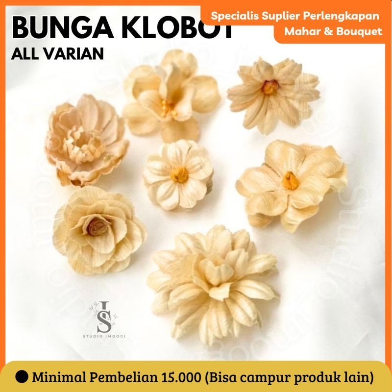 BUNGA KULIT KLOBOT JAGUNG ALL VARIAN Bunga kulit jagung bunga klobot jagung hiasan mahar bunga vinta