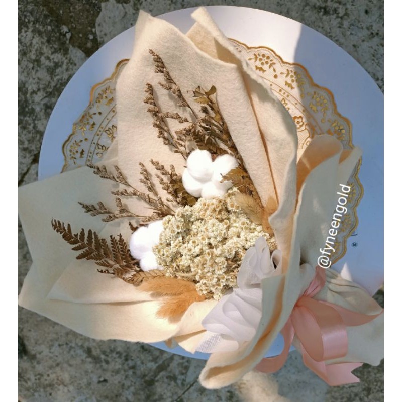 Buket Bunga Kering Asli (Dried Flowers) Edelweis