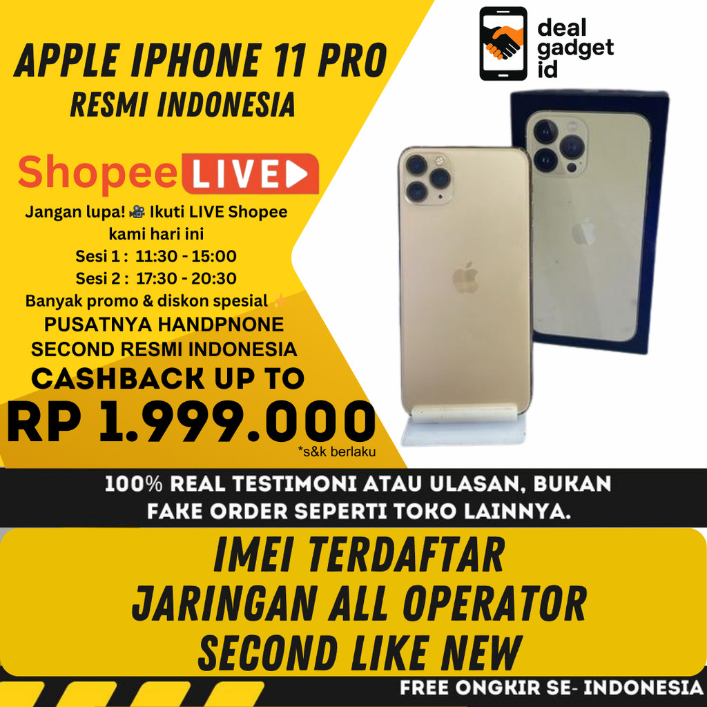 IPHONE 11 PRO MAX 512GB 256GB 64GB SECOND ORIGINAL RESMI INDONESIA