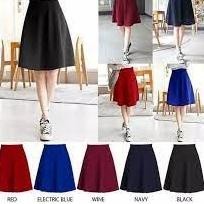 READY ROK PENDEK  MIDI FLARE KOREA STYLE JUMBO/TENNIS SKIRT/ROK MINI FLARE SKIRT