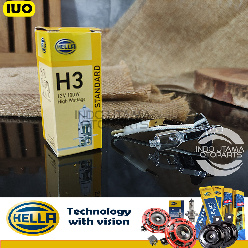 Bohlam lampu halogen Hella H3 12V 100W HELLA | AT6