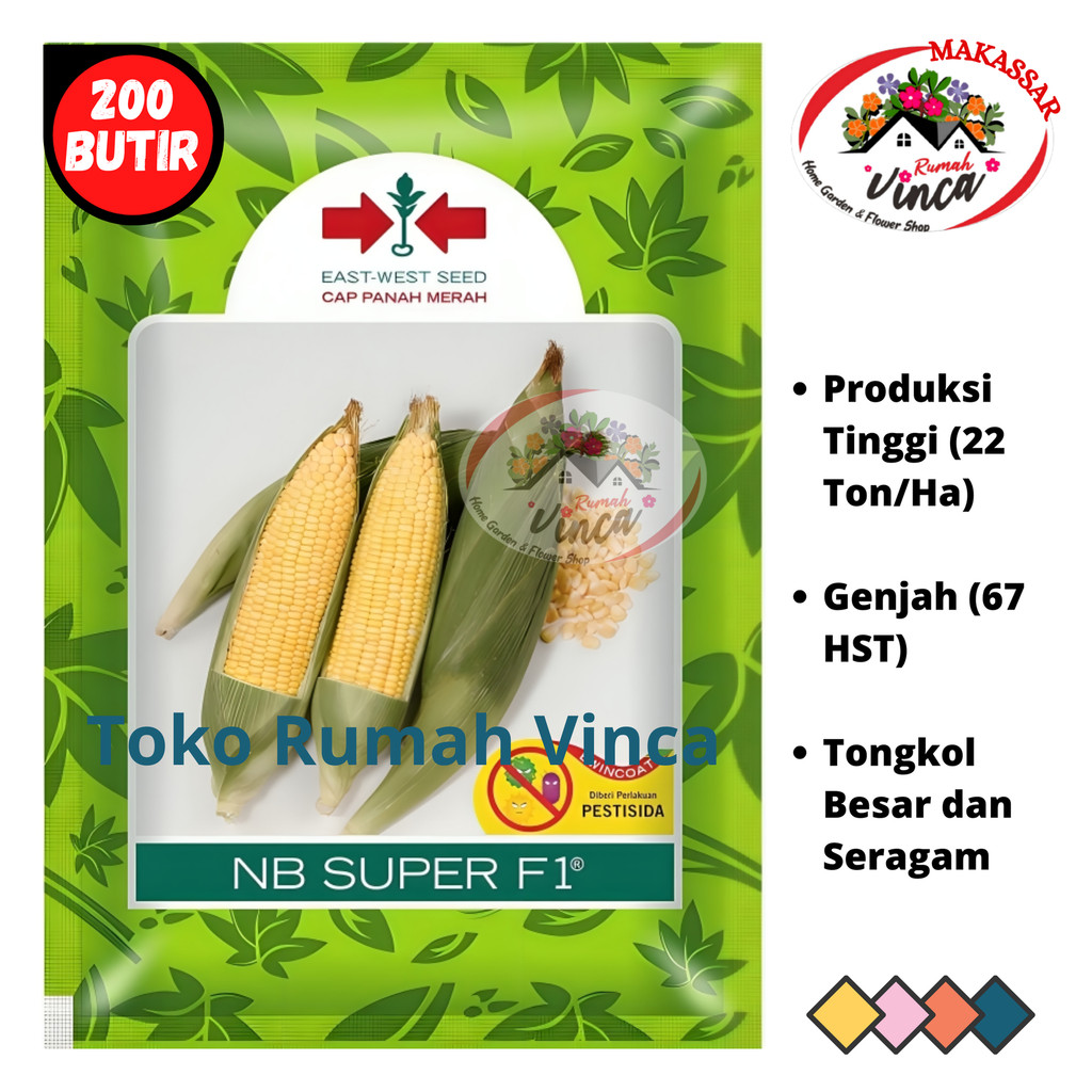 Benih Bibit Jagung Manis Madu Jumbo NB Super F1 200 Butir Cap Panah Merah