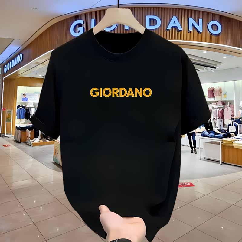 Giordano Kaos Pria Lengan Pendek 100% Katun Original – Nyaman & Breathable Daily Tee Polos Casual Fi