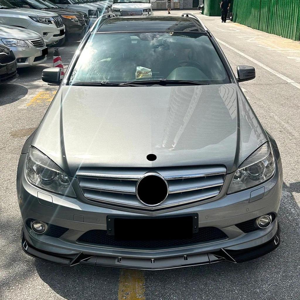 For Mercedes Benz C-Class W204 2008-2010 AMG Line Auto Spoiler Bumper Accessory Front Bumper Lip Spl