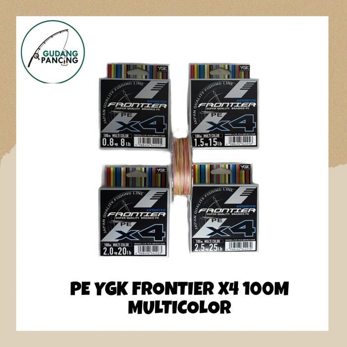 Senar Pancing PE YGK FRONTIER X4 100M MULTICOLOR - PE 1.5