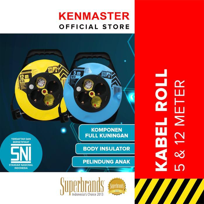 Kenmaster Kabel Roll 5 / 12 Meter (SNI) / Colokan Listrik Gulung / Roll Kabel Listrik