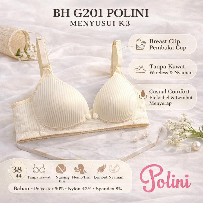 Polini - 1Pcs Bra Wanita Bra Menyusui Maternity / Warna Random / Pakaian Dalam Wanita Premium G201 -