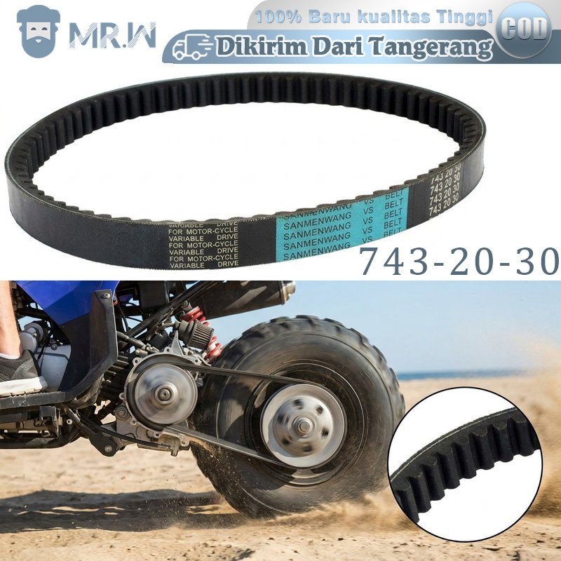 CVT Drive Belt Van Belt 743 20 30 Untuk GY6 125cc 150cc Scooter Moped ATV Matic