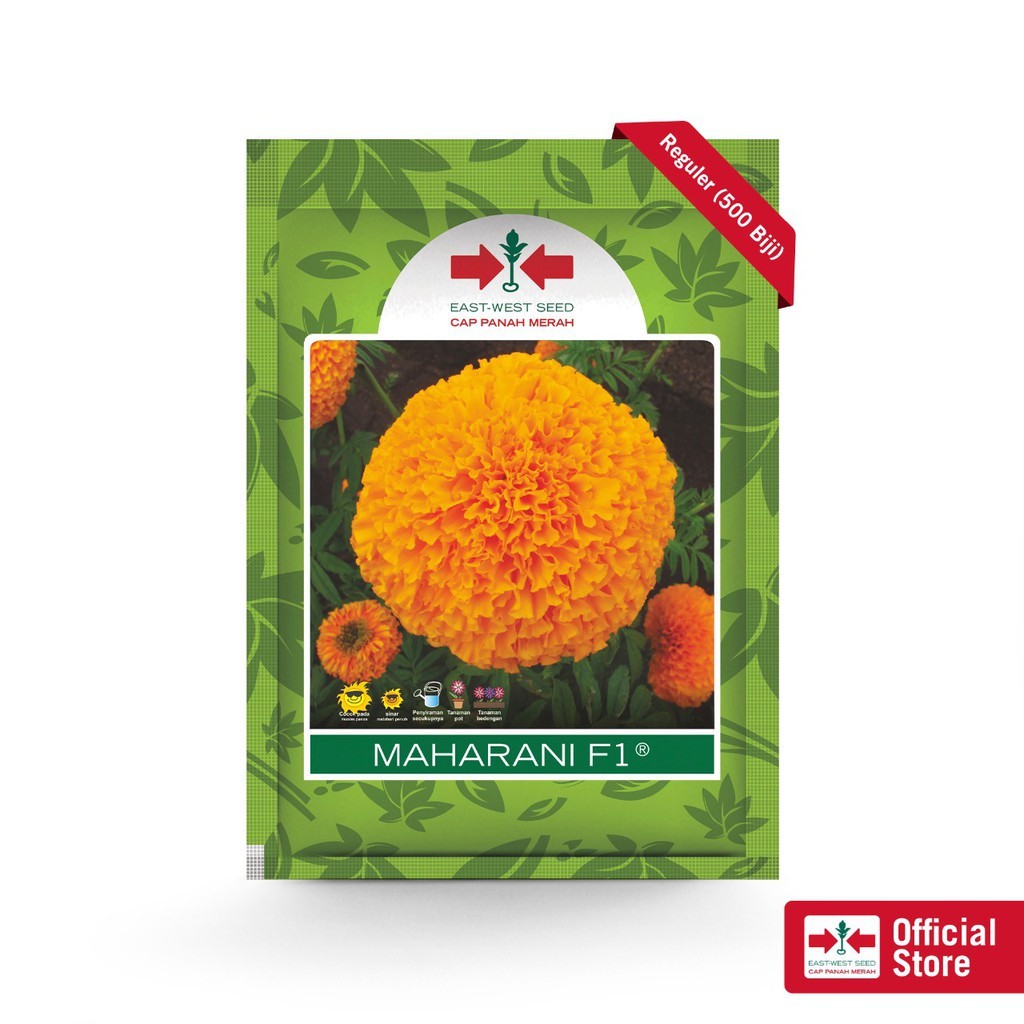 Cap Panah Merah - Benih Bunga Marigold Maharani F1 Isi 500 Biji