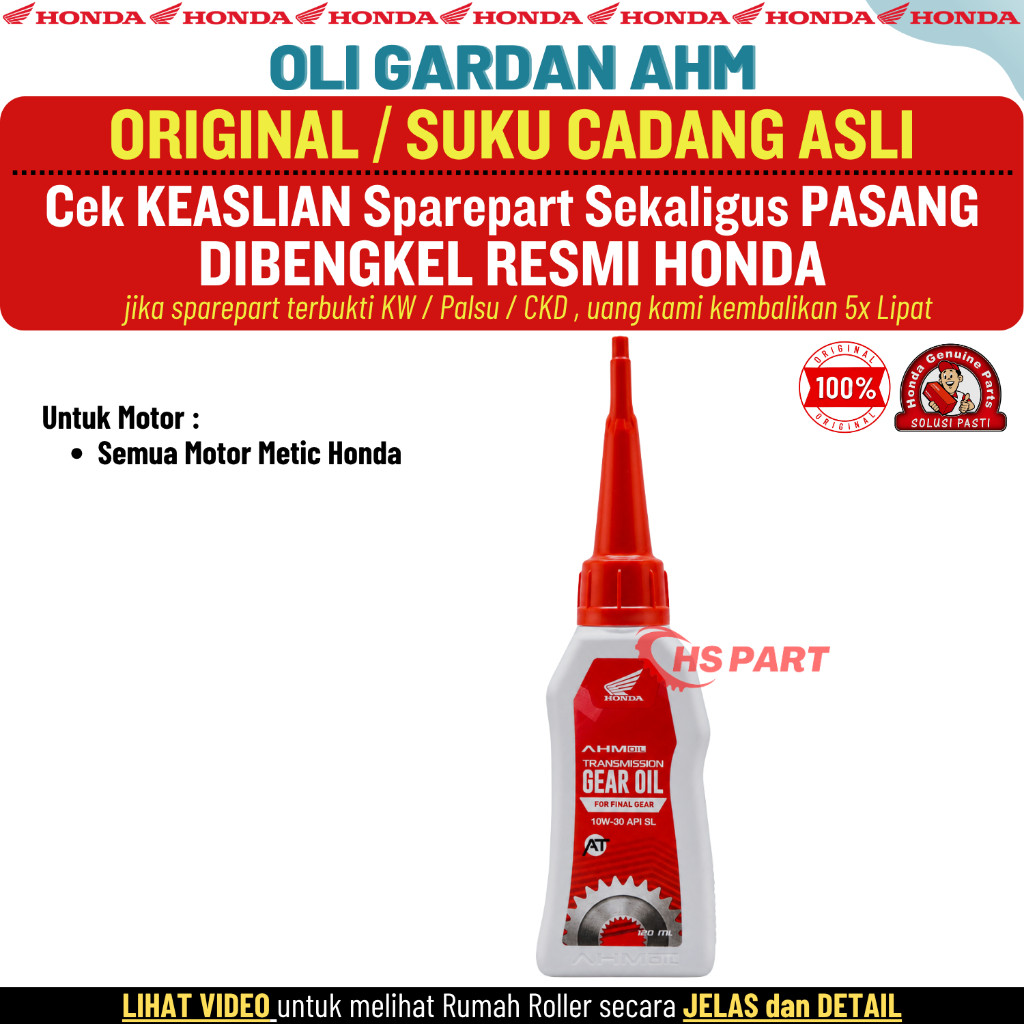 Oli Gardan Matic Metic Honda Original AHM
