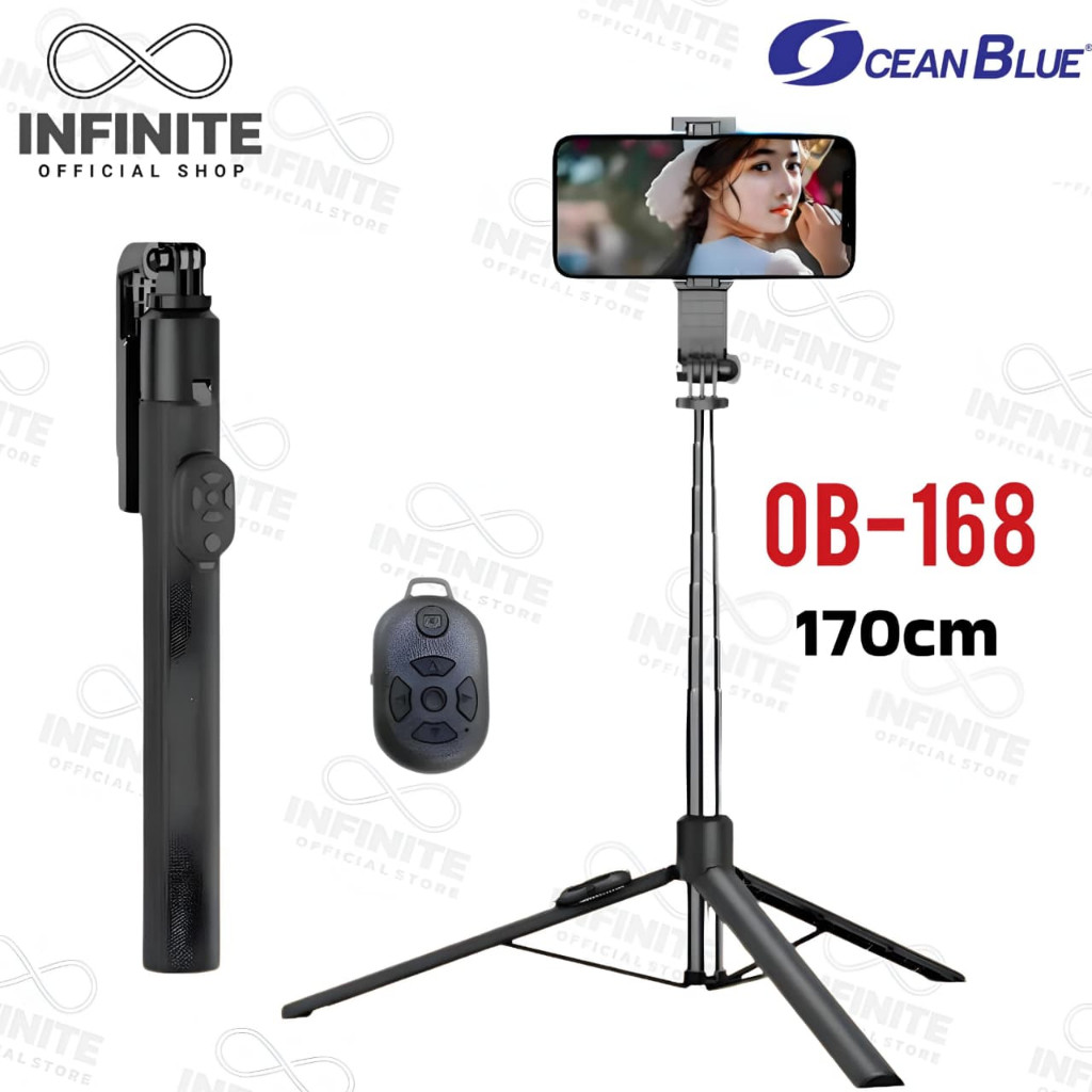 (Gajah_Duduk) Tripod Tongsis Konten Kreator Selfie Stick 360° Tongsis OB168 170cm 3in1 Stand Holder 