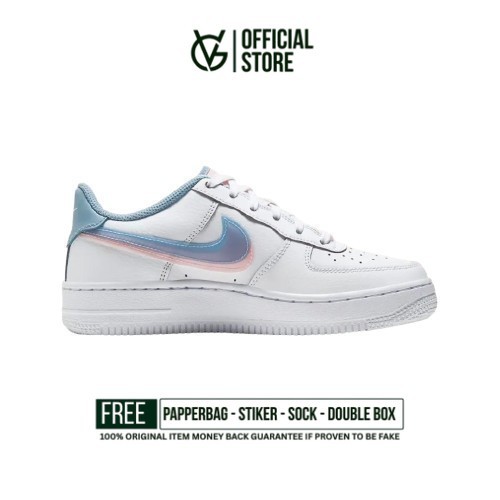 Sepatu Sneakers Nike Air Force 1 Low LV8 Double Swoosh Light Armory  Original Authentic Unisex