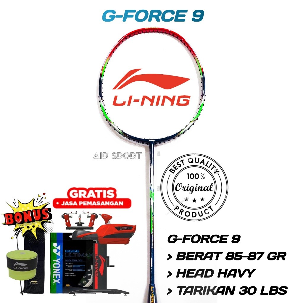 Raket Badminton Lining Turbo X 50,60,70 Original