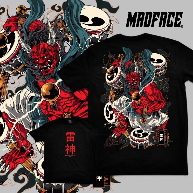 MADFACE Clothing - Thunder God / Wind God - Dominate Samurai Tattoos Series Shirt - Men's And Women'