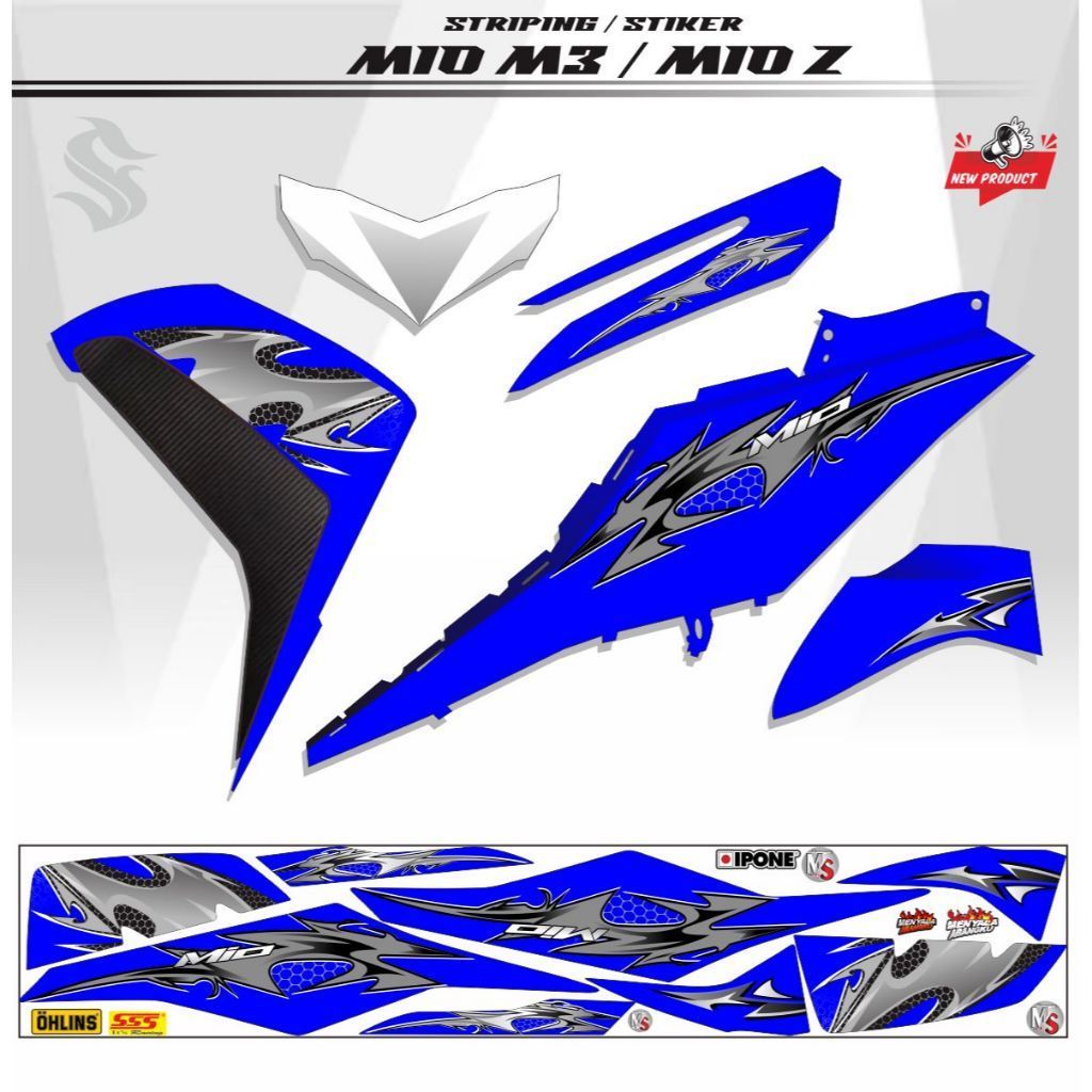 STRIPING MIO M3 / STRIPING MOTOR MIO M3 VARIASI VINYL / VARIASI