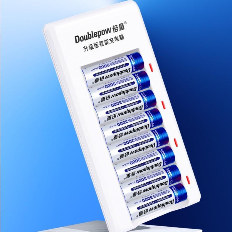 Set Baterai 12 Pcs AA AAA 1250 mAh @6 + Charger Cas Isi Ulang