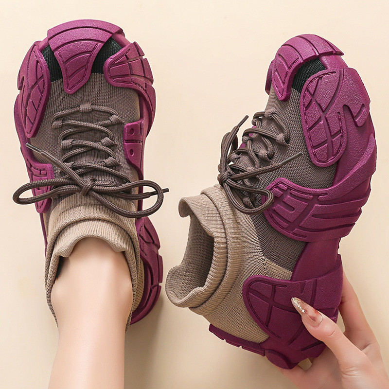 Sepatu Wanita Dopamin Ugly-Cute Serbaguna Sneakers Octopus Flyknit Sepatu Santai